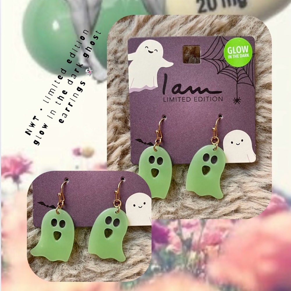 🆕 🎉 limited edition glow in the dark dangling ghost earrings 👻